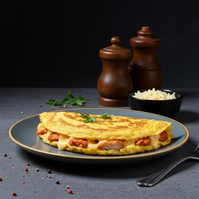 Chicken Cheese Bread Omelette
